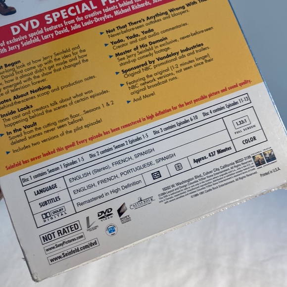 Seinfeld season 1 and 2 18 episodes 4 discs set - Picture 10 of 10